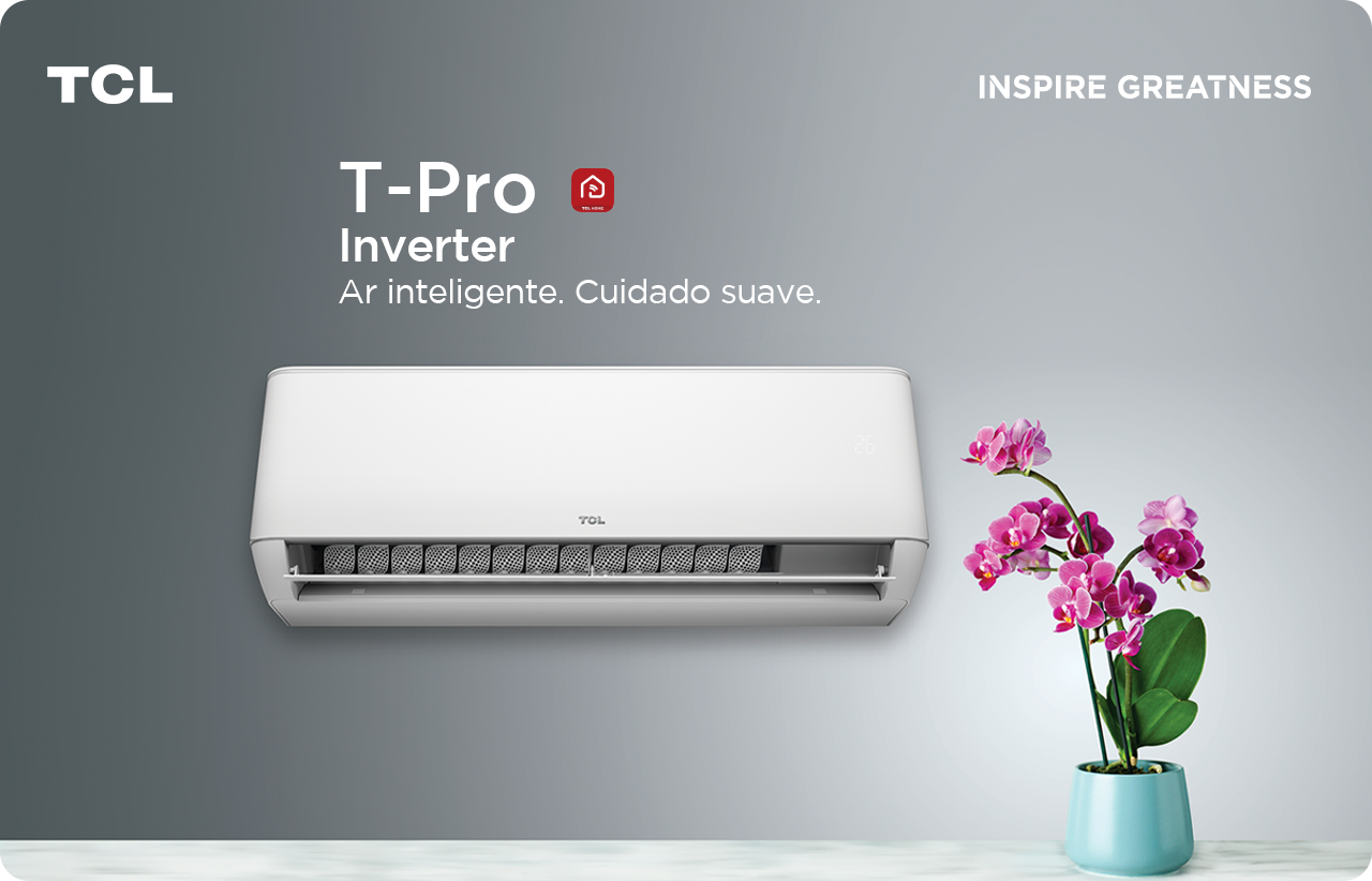 Ar Condicionado Split Hi Wall Inverter 18.000 BTUs TCL Elite Série T-Pro