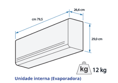 Unidade Evaporadora VRF Split 2400Kcal/h Daikin