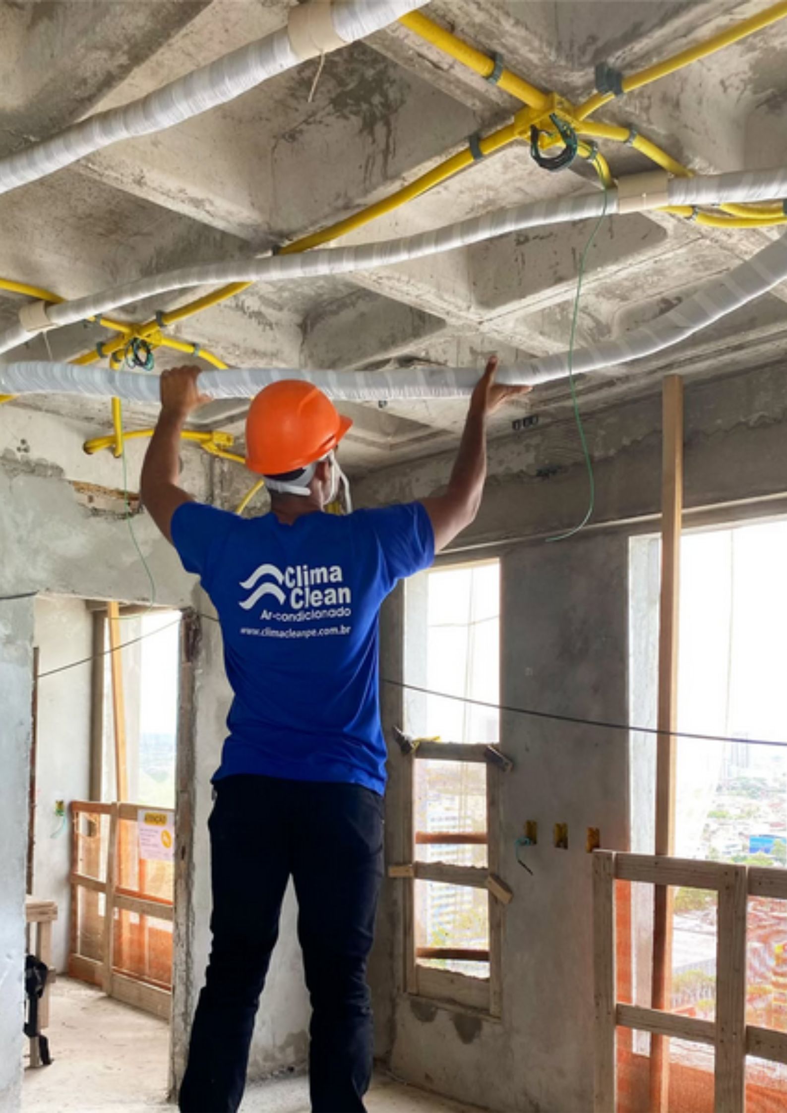 Clima Clean - Obra de médio e grande porte de ar-condicionado - reforça ou construção